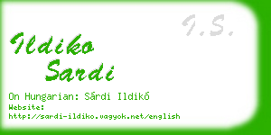 ildiko sardi business card